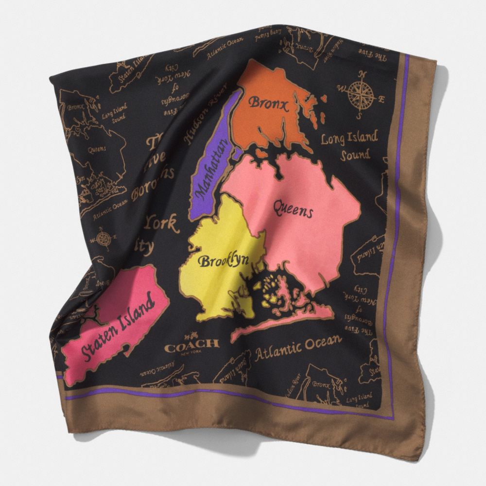 SILK BOROUGH SCARF - MULTICOLOR - COACH F85016