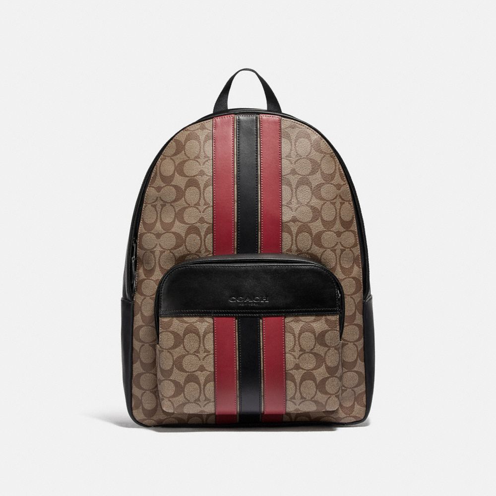 coach stripe backpack