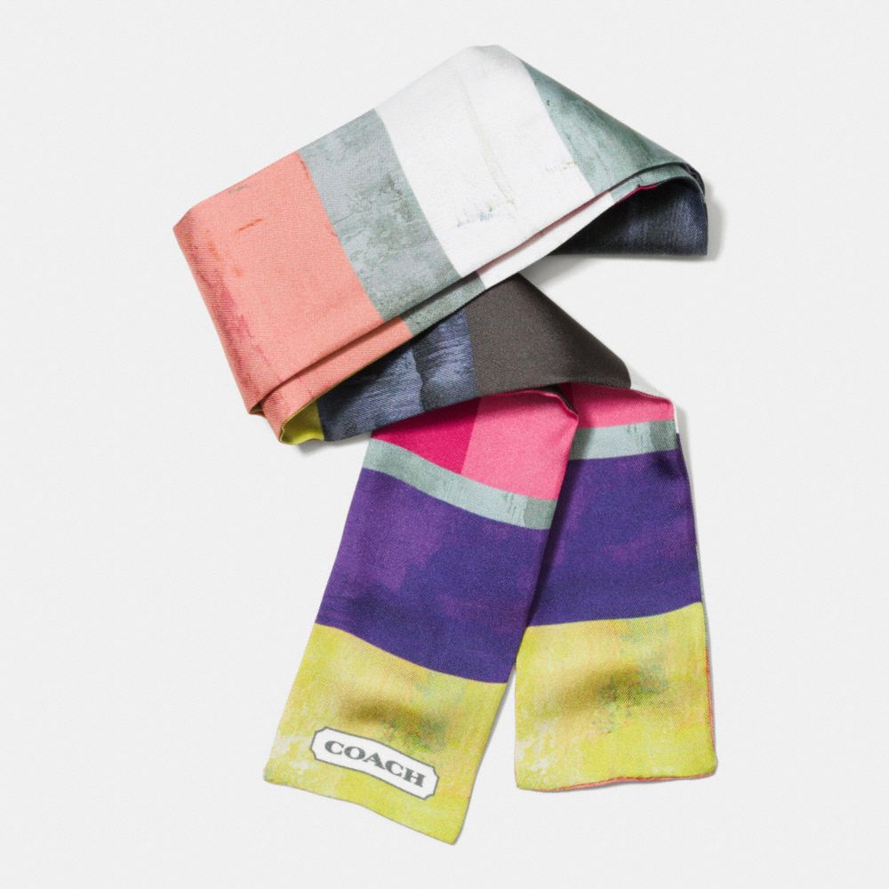 COACH f85043 PAINTED COLORBLOCK PONYTAIL SCARF  MULTICOLOR