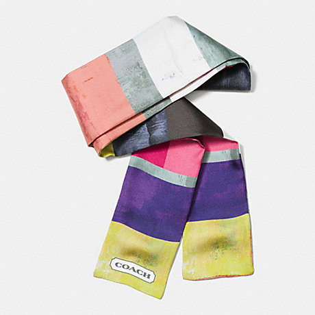 COACH F85043 PAINTED COLORBLOCK PONYTAIL SCARF -MULTICOLOR