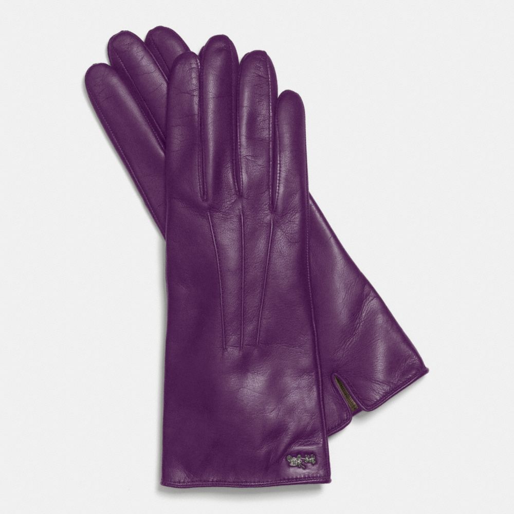 LEATHER BASIC GLOVE - f85066 -  IRIS