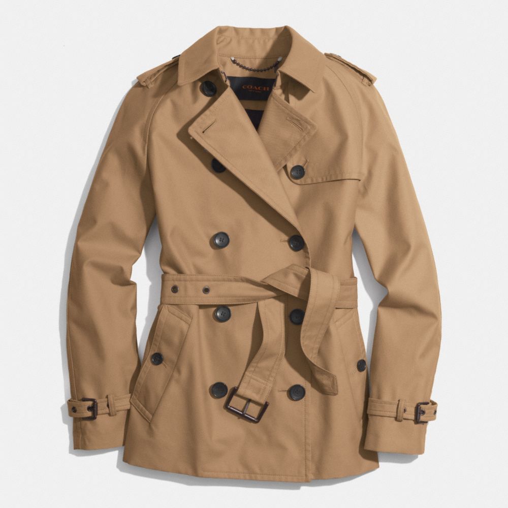 CLASSIC SHORT TRENCH - f85083 -  KHAKI