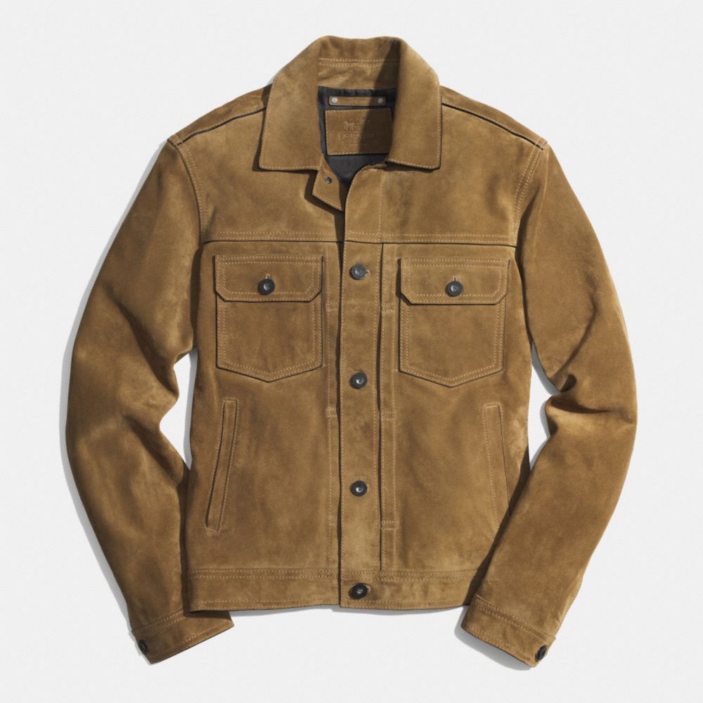 SUEDE JEAN JACKET - f85101 - SAND