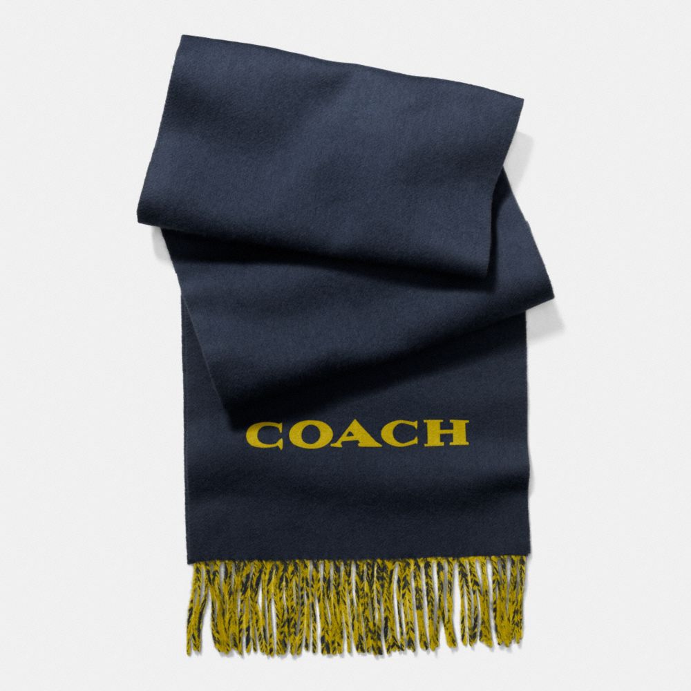 BICOLOR CASHMERE BLEND WOVEN SCARF - EC7 - COACH F85134