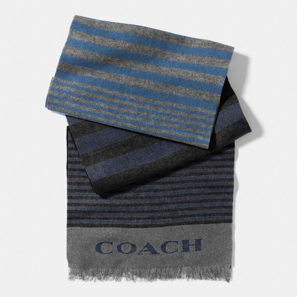 COACH f85135 VARIEGATED STRIPE WOVEN SCARF EFI