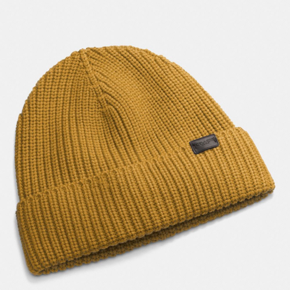 COACH F85140 - RIB KNIT HAT MUSTARD