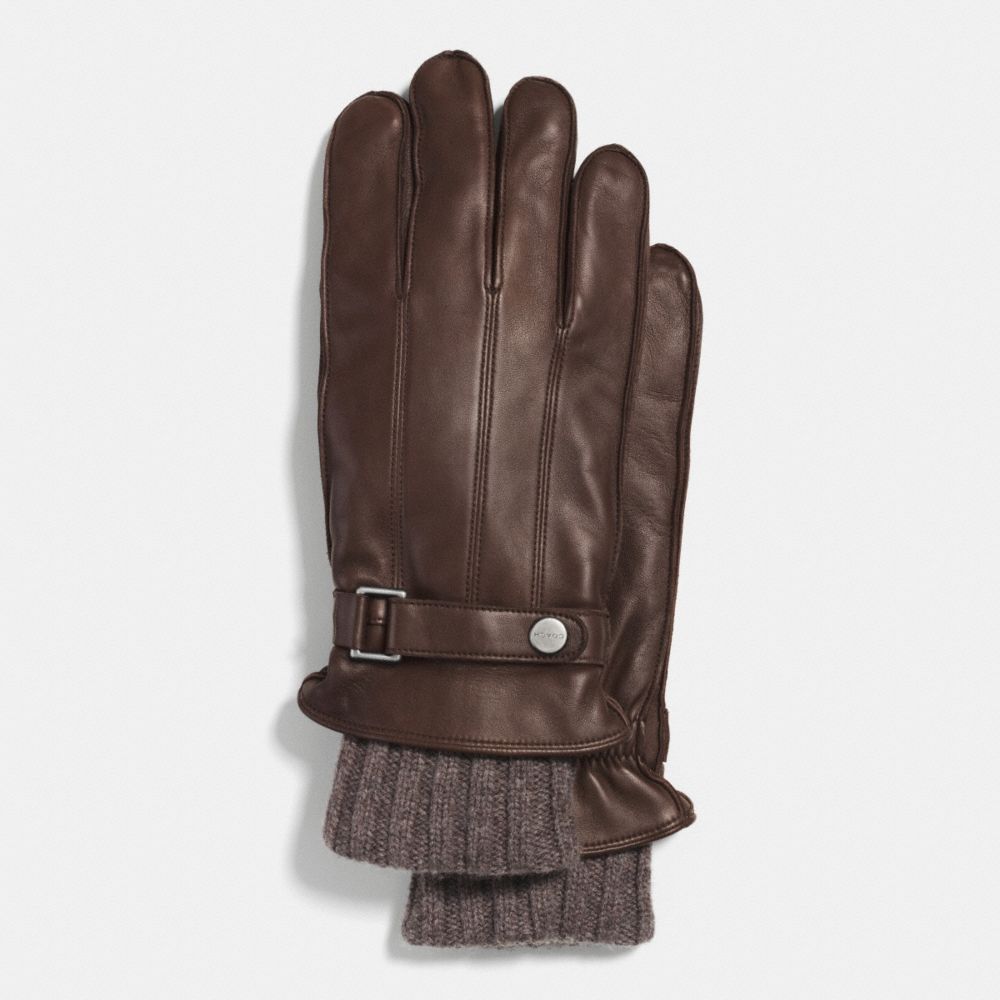 COACH F85147 3 In 1 Leather Glove MAHOGANY