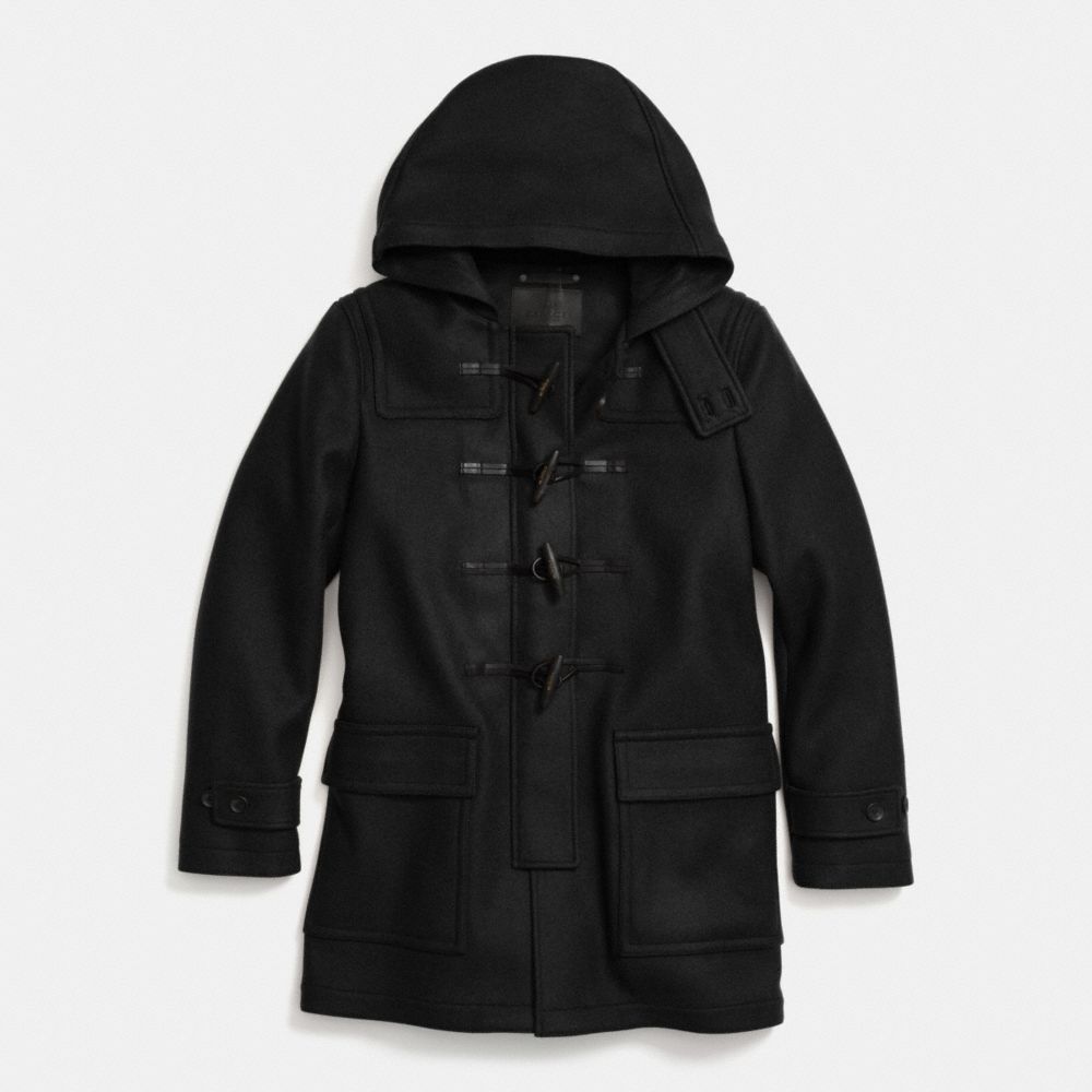 CROSBY WOOL DUFFLE COAT - BLACK - COACH F85238