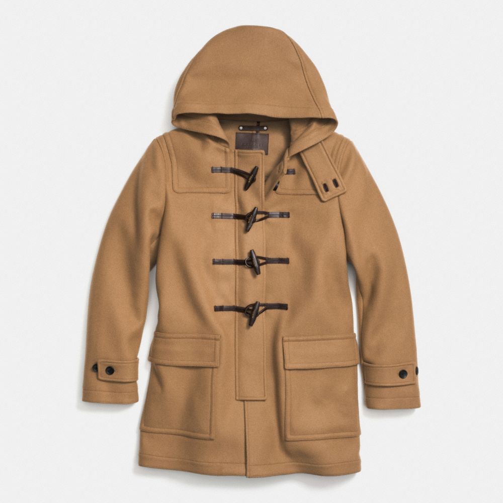 CROSBY WOOL DUFFLE COAT - CAMEL - COACH F85238