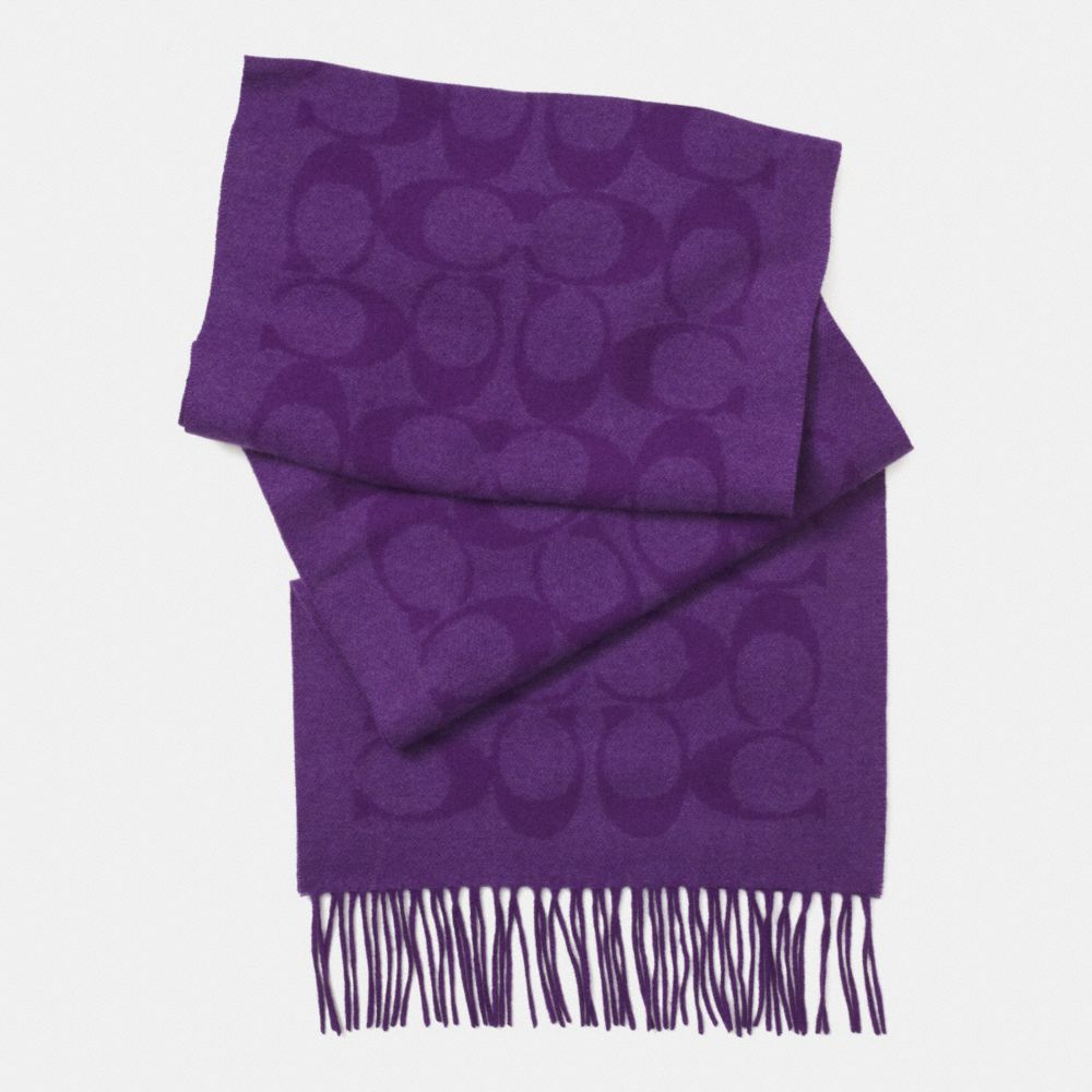 COACH f85265 CASHMERE SIGNATURE C MUFFLER  VIOLET