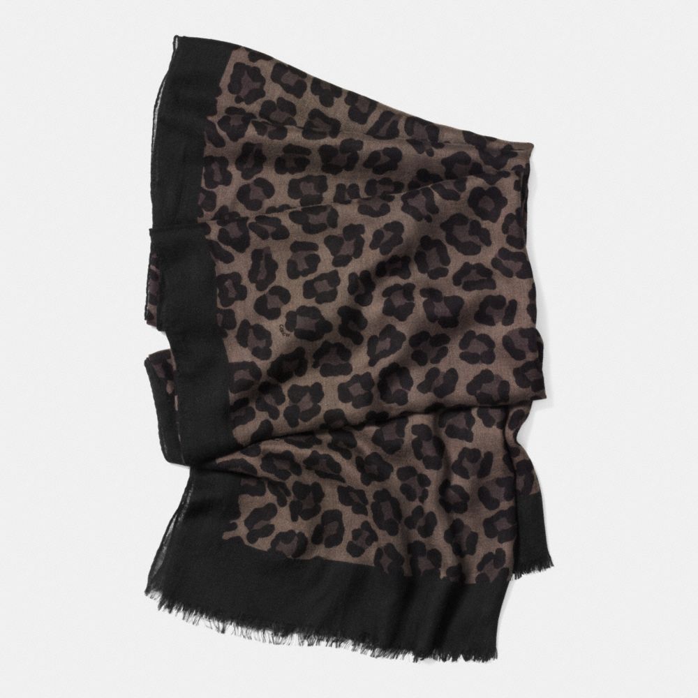 OCELOT SHAWL - BLUE/CREAM - COACH F85266