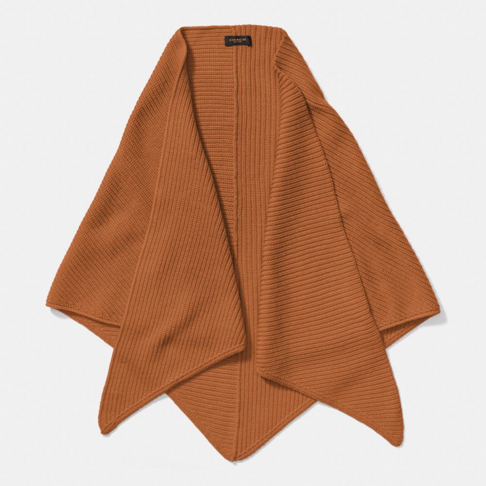 COACH F85268 MERINO TRIANGLE SCARF CAMEL