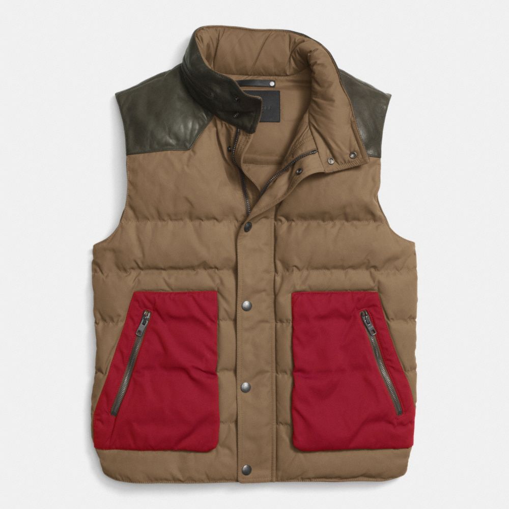 COACH F85271 SUMMIT DOWN VEST KHAKI