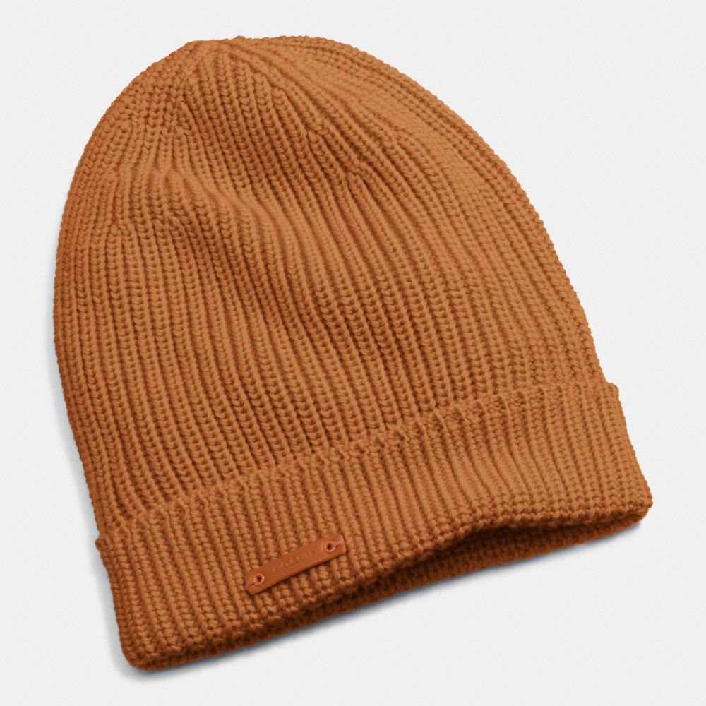 COACH F85280 Merino Knit Hat CAMEL