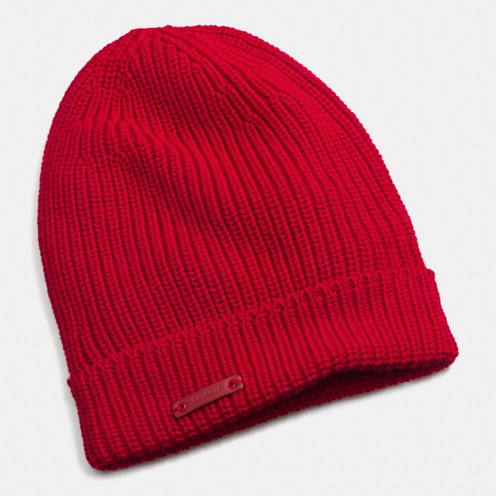 MERINO KNIT HAT - RED - COACH F85280