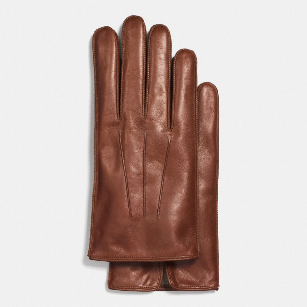 BASIC NAPPA LEATHER GLOVE - f85322 - FAWN