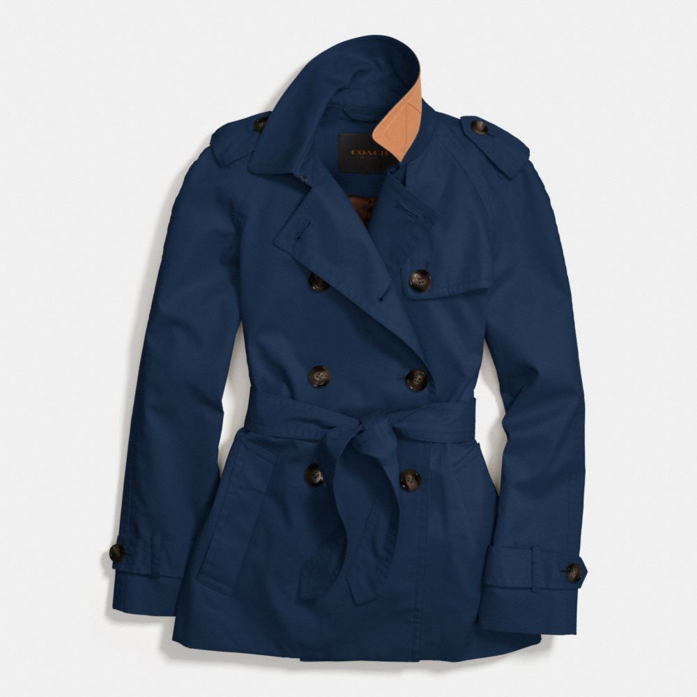 COACH F85627 Icon Short Trench  NAVY