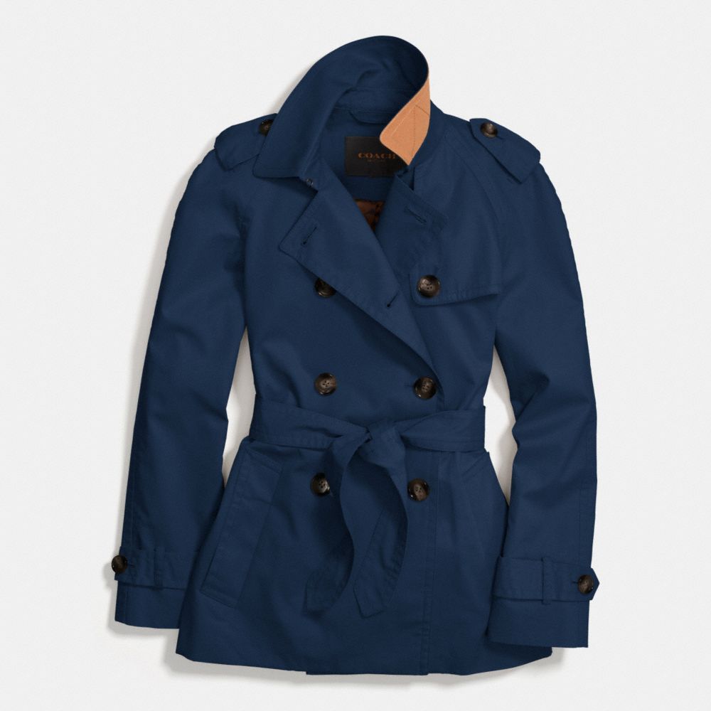 COACH F85627 - ICON SHORT TRENCH  NAVY