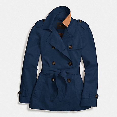COACH ICON SHORT TRENCH -  NAVY - f85627