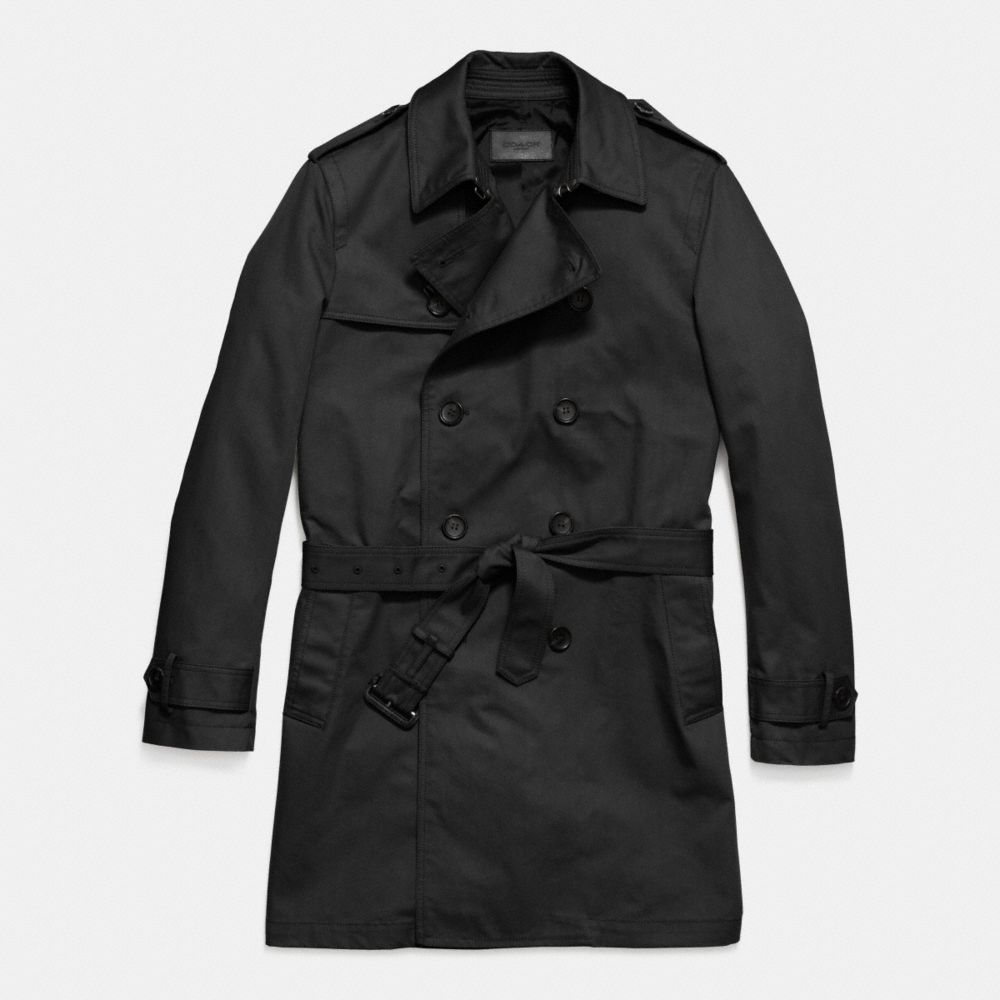 COACH TRENCH COAT -  BLACK - f85689