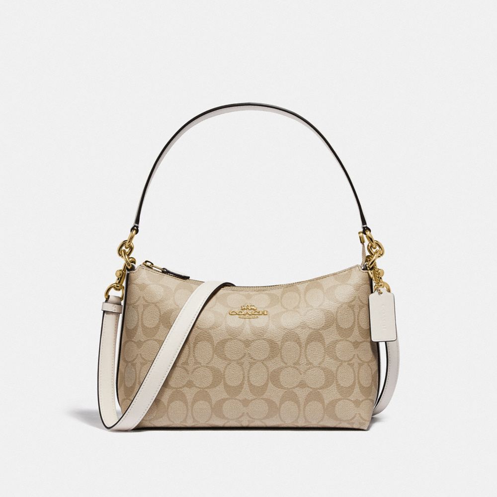 LEWIS SHOULDER BAG IN SIGNATURE CANVAS - IM/LIGHT KHAKI/CHALK - COACH F85696