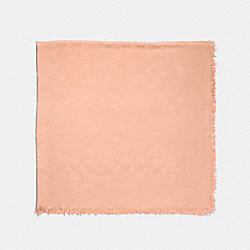 COACH F85702 Jacquard Signature C Square Scarf APRICOT