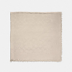 JACQUARD SIGNATURE C SQUARE SCARF - PARCHMENT - COACH F85702