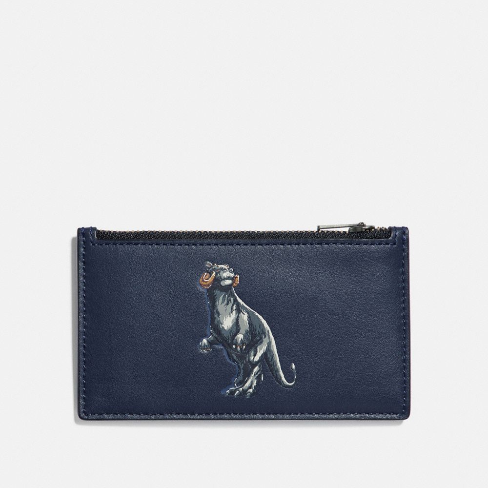 COACH STAR WARS X COACH ZIP CARD CASE WITH TAUNTAUN - QB/MIDNIGHT - F85708