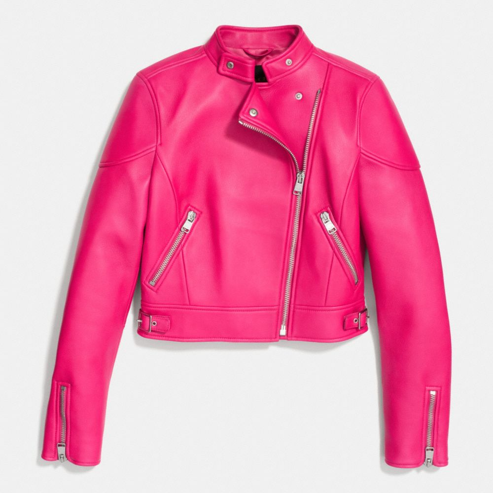 COACH F85736 - RACER JACKET  PINK RUBY