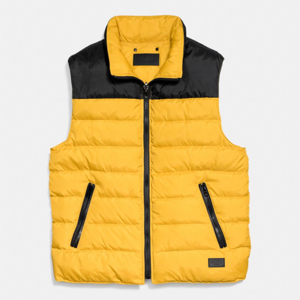 DOWN VEST - f85843 - GOLD