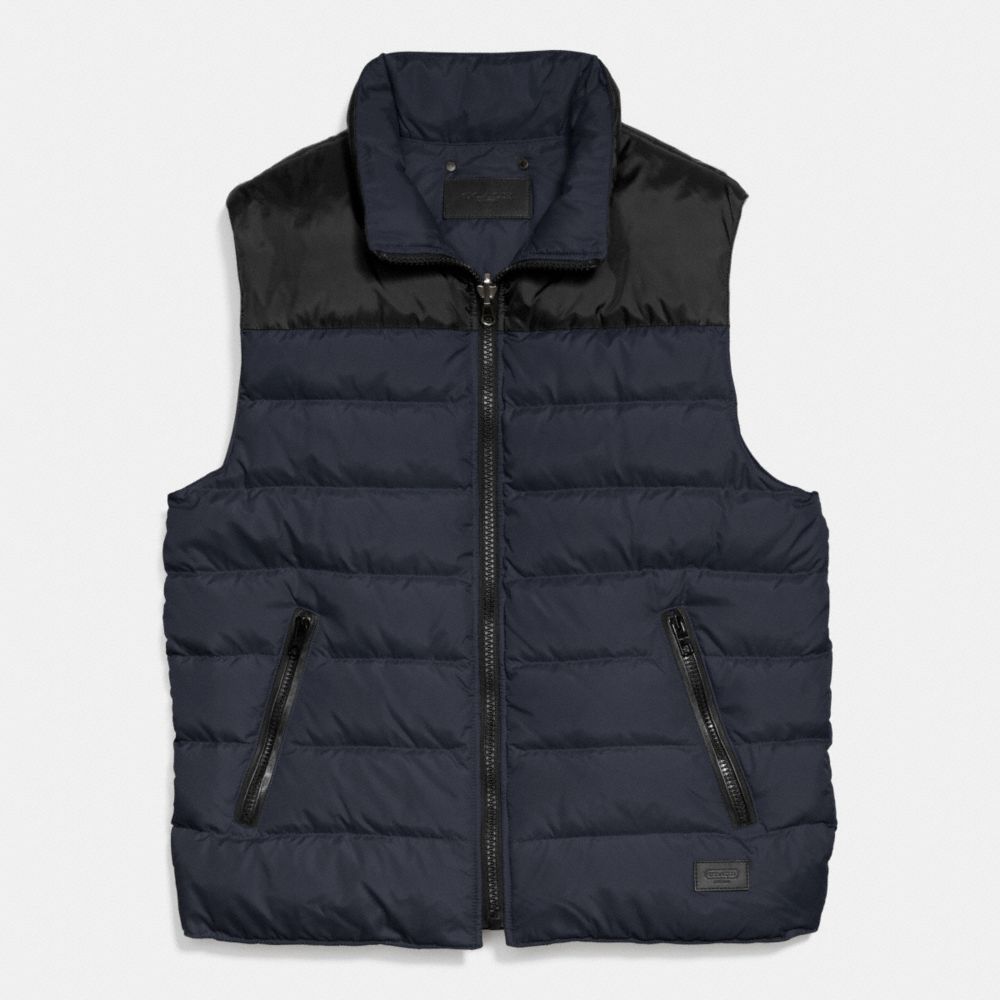 COACH DOWN VEST - NAVY - f85843