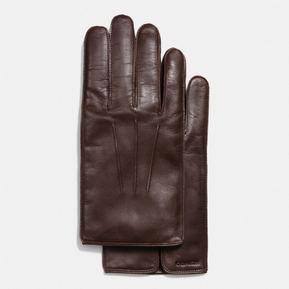 COACH F85850 - LEATHER GLOVE MAHOGANY