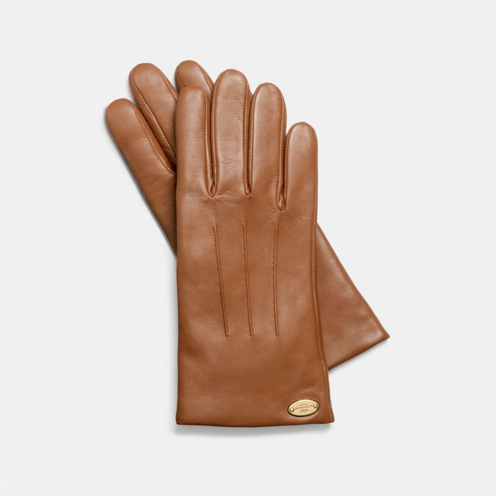 BASIC LEATHER GLOVE - f85876 - SADDLE