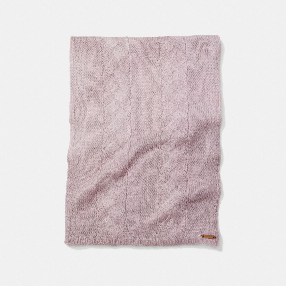 LOOSE CABLE SCARF - BLUSH - COACH F86016