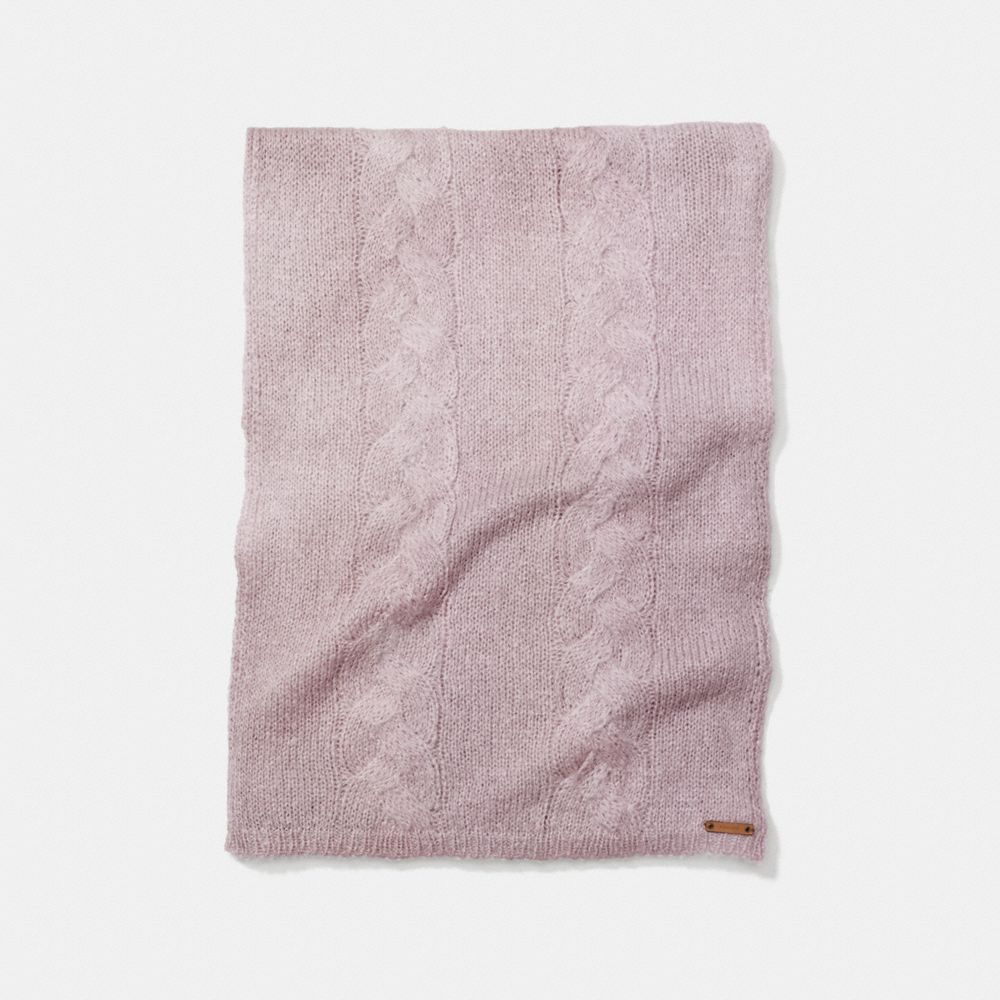 COACH LOOSE CABLE SCARF - BLUSH - f86016