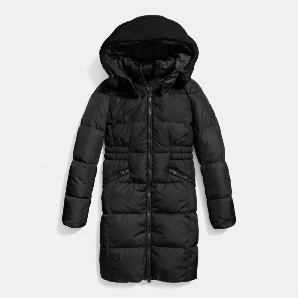 ICON LONG PUFFER - f86045 - BLACK