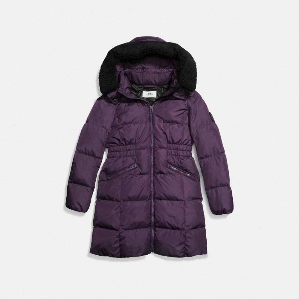 LONG PUFFER - F86045EGP++S - EGGPLANT