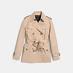 SOLID SHORT TRENCH - CLASSIC KHAKI - COACH F86050