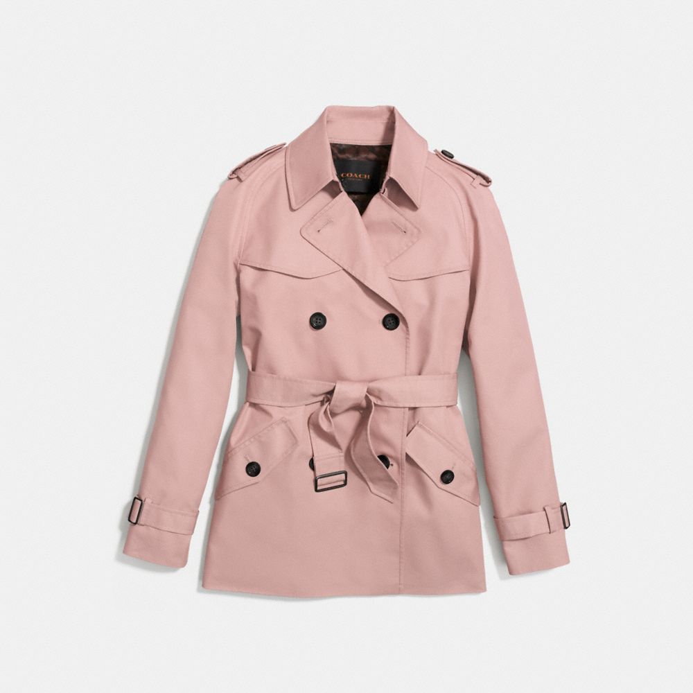 Coach short trench on sale coat