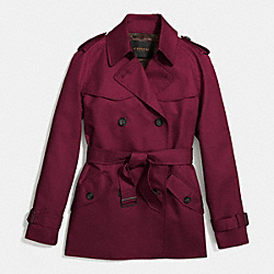 SOLID SHORT TRENCH - WINE - COACH F86050