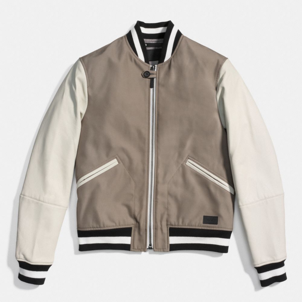 COACH VARSITY JACKET - FOG/CHALK - f86139