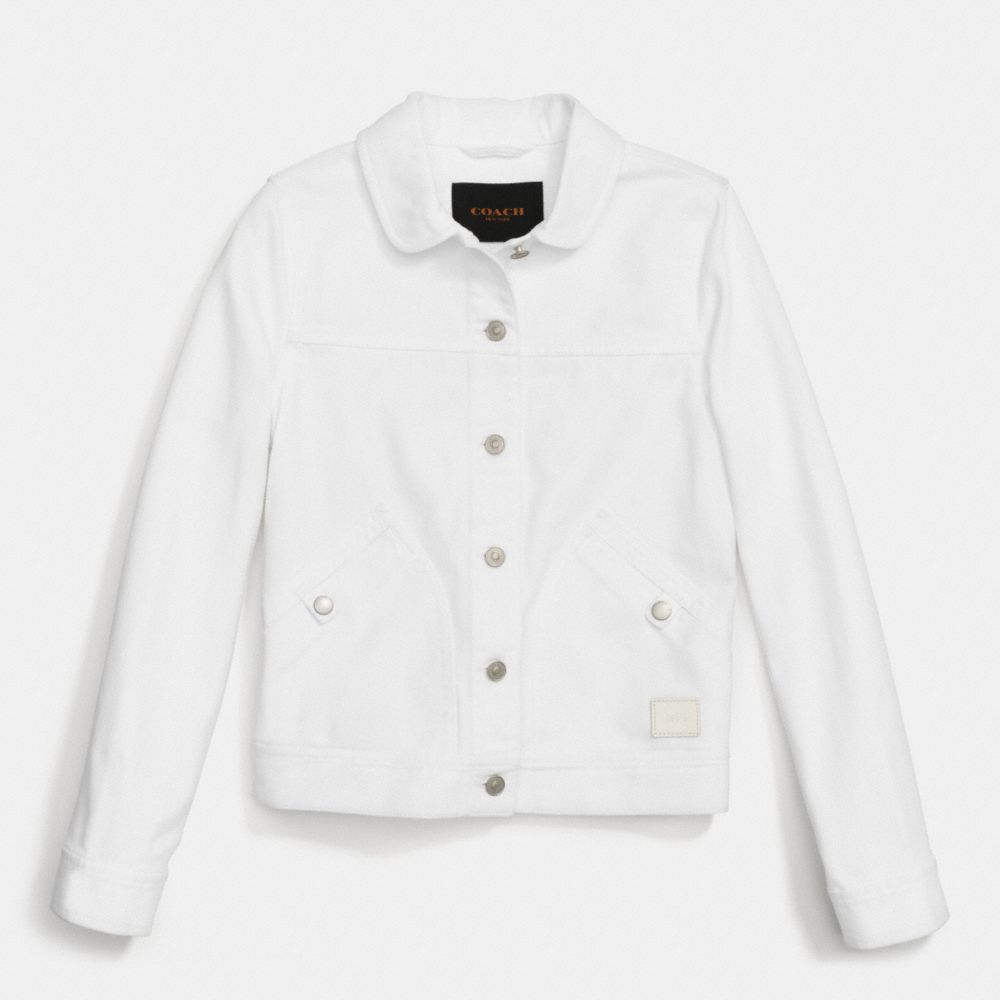 COACH JEAN JACKET - WHITE - f86231