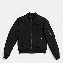 QUILTED MA-1 JACKET - BLACK - COACH F86298