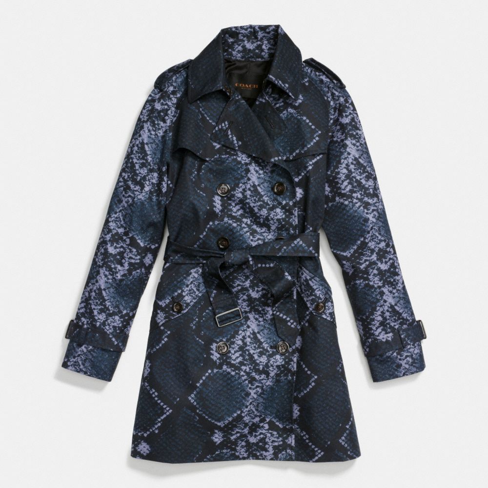 PYTHON BLOCKED TRENCH - MIDNIGHT NAVY/NAVY - COACH F86436