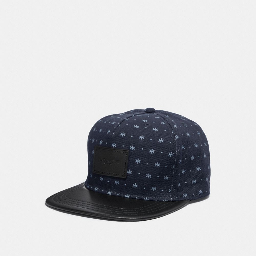 FLAT BRIM HAT IN COLORBLOCK - f86475 - STAR DOT MIDNIGHT NAVY