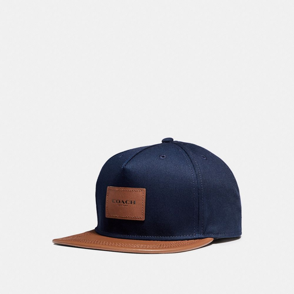 COACH F86475 Flat Brim Hat In Colorblock TWILIGHT
