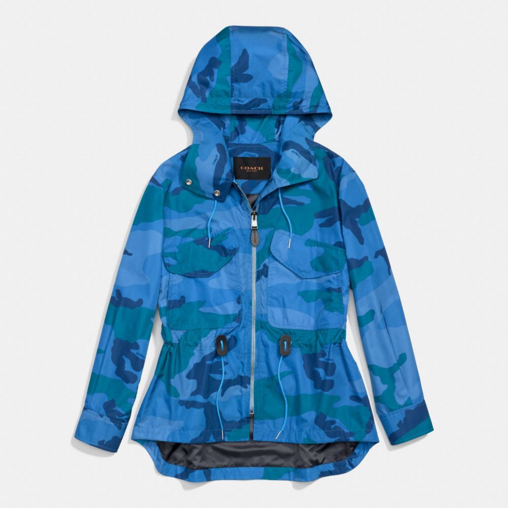 CAMO SPORTY ZIP WINDBREAKER - f86504 - MULTICOLOR