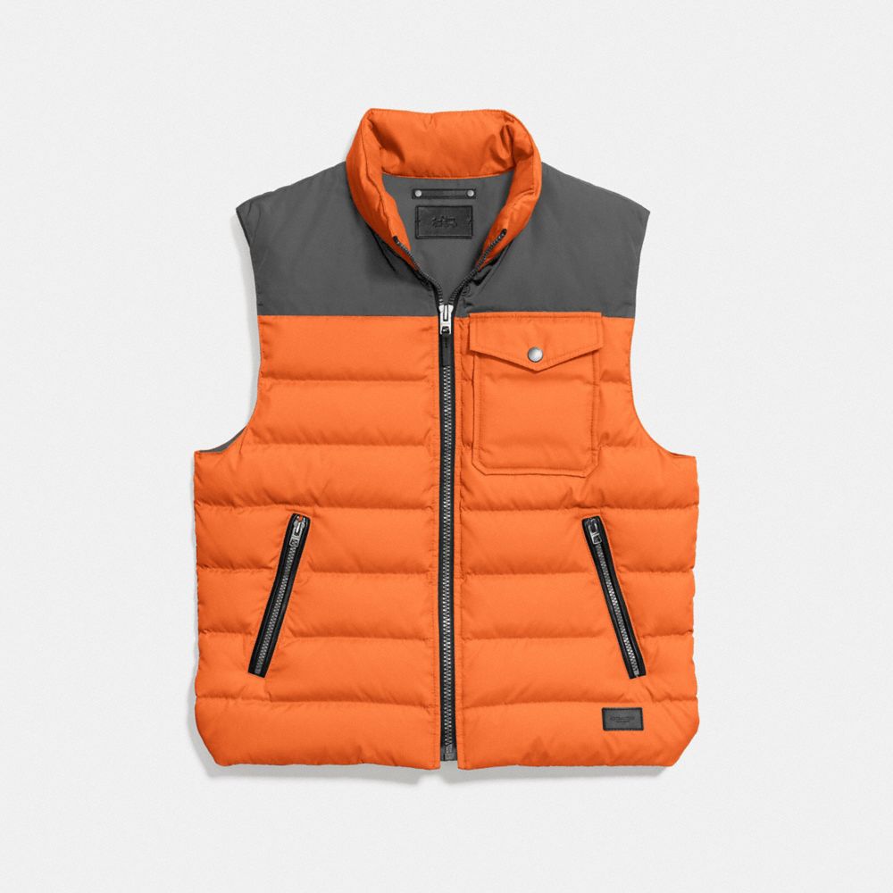 COACH F86510 Down Vest ORANGE