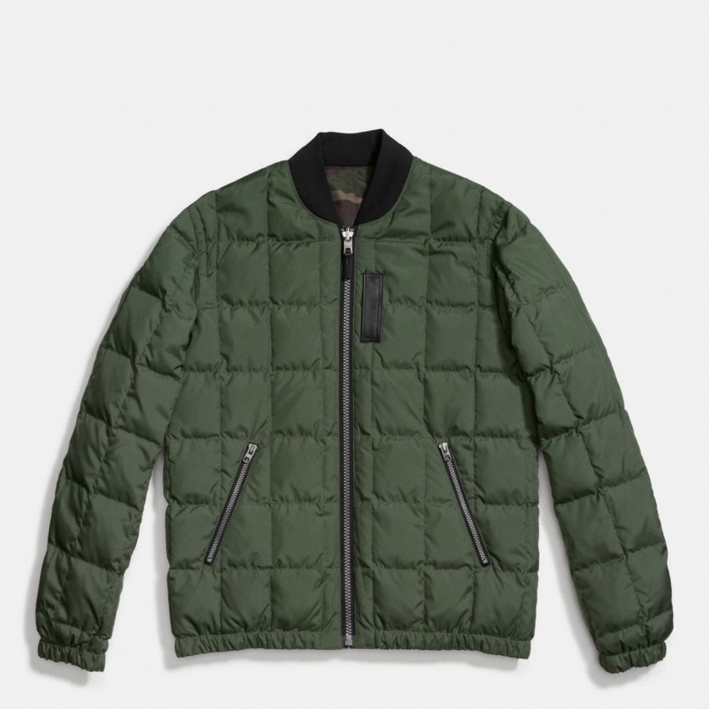 PACKABLE DOWN MA-1 JACKET - f86519 - PALM/GREEN CAMO