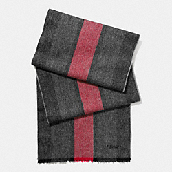 COACH F86547 - CASHMERE BLEND VARSITY SPORT SCARF RED/CHARCOAL
